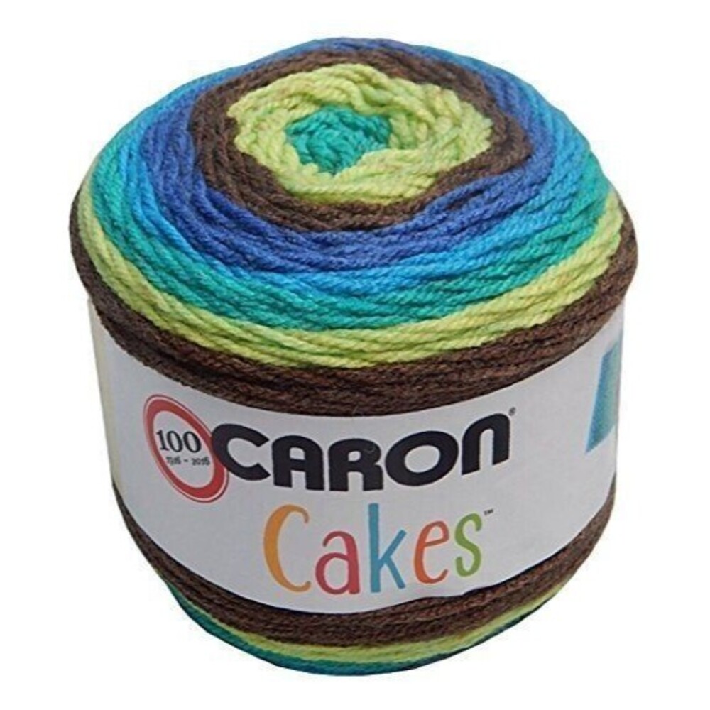 Caron Cakes Yarn Gelato Worsted Wool Self Striping Brown Blue Green